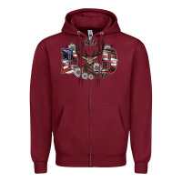 Burgundy best dad ever Zipper Hoodie - SublimationCraftShop
