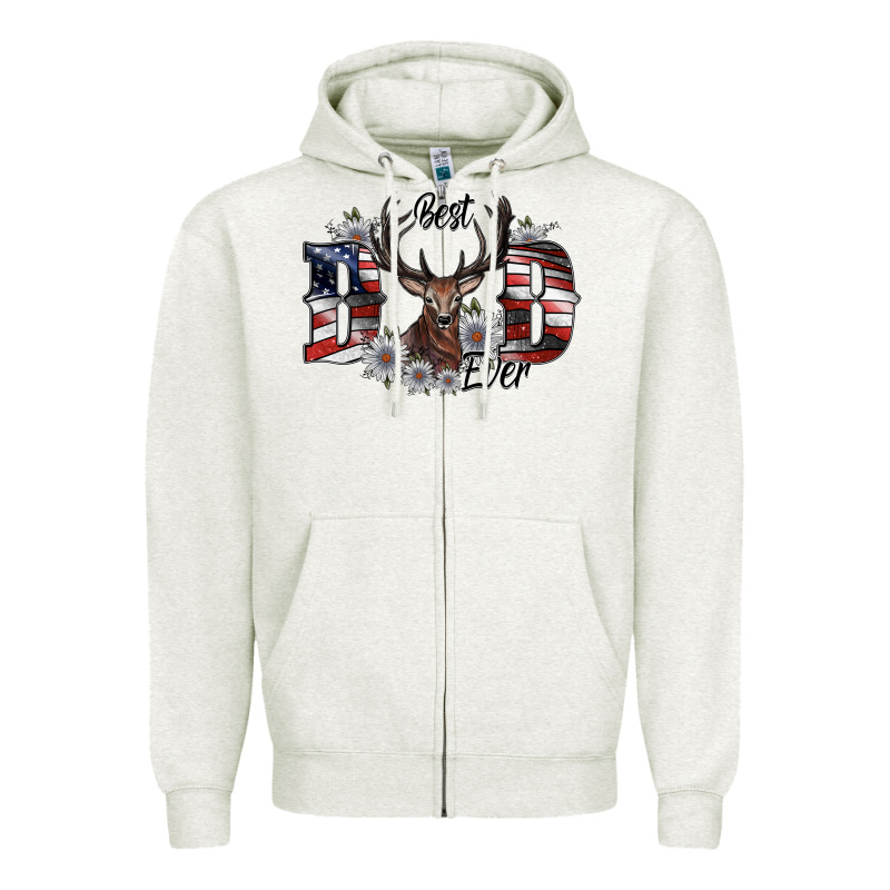 Best Dad Ever Zipper Hoodie by SublimationCraftShop | Teevron