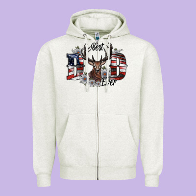 Best Dad Ever Zipper Hoodie Designed By Sublimationcraftshop
