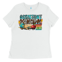 White assistant principal Ladies Tee - NancyCooperArtShop