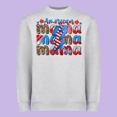 American Mama Heavyweight Sweatshirt Designed By Cowhidedigitalart