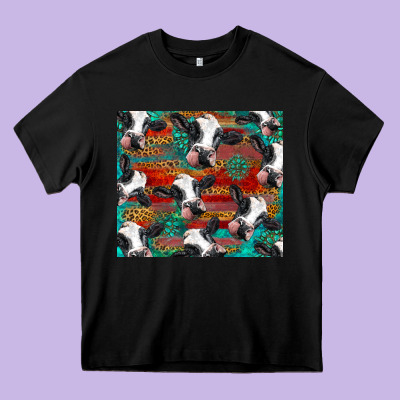 Holstein Cows With Gemstone Heavy Core Tee Designed By Barkaloodesign