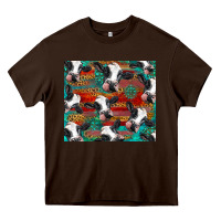 Chocolate Brown holstein cows with gemstone Heavy Core Tee - BarkalooDesign