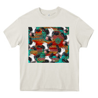 Cream holstein cows with gemstone Heavy Core Tee - BarkalooDesign