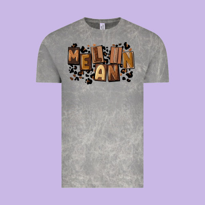 Melanin With Leopard Vintage Tee Designed By Cowgirlartshop