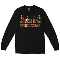 Black merry christmas Long Sleeve Tee - OliviaCreatesArt