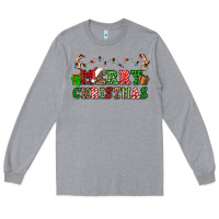 Heather Grey merry christmas Long Sleeve Tee - OliviaCreatesArt