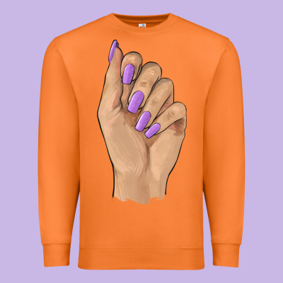 Nail Premium Sweatshirt Designed By Barkaloodesign