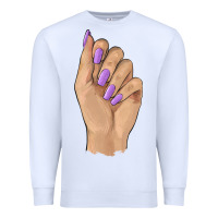 White nail Premium Sweatshirt - BarkalooDesign