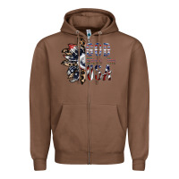 Chestnut god bless the usa Zipper Hoodie - SublimationCraftShop