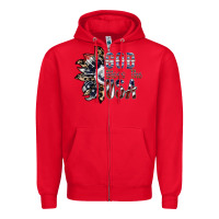 Red god bless the usa Zipper Hoodie - SublimationCraftShop