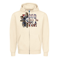 Sandshell god bless the usa Zipper Hoodie - SublimationCraftShop