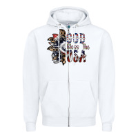 White god bless the usa Zipper Hoodie - SublimationCraftShop