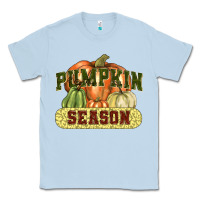 Dusty Blue Pumpkin season Classic Tee - NancyCooperArtShop