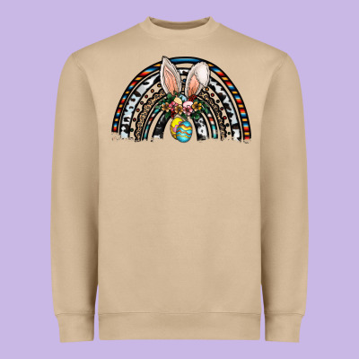 Easter Rainbow Heavyweight Sweatshirt Designed By Cowhidedigitalart