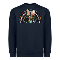 Navy easter rainbow Heavyweight Sweatshirt - CowhideDigitalArt