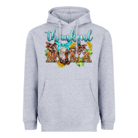 Heather Grey thankful mama cow Heavyweight Hoodie - BarkalooDesign