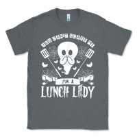 Charcoal Heather lunch lady halloween ghost cafeteria worker all hallows' eve t shirt Classic Tee - trangStudio