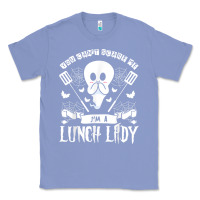 Colony Blue lunch lady halloween ghost cafeteria worker all hallows' eve t shirt Classic Tee - trangStudio