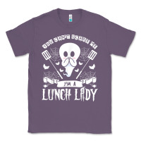 Lavender lunch lady halloween ghost cafeteria worker all hallows' eve t shirt Classic Tee - trangStudio