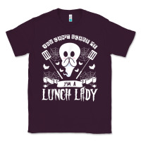 Plum lunch lady halloween ghost cafeteria worker all hallows' eve t shirt Classic Tee - trangStudio