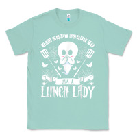 Seafoam lunch lady halloween ghost cafeteria worker all hallows' eve t shirt Classic Tee - trangStudio