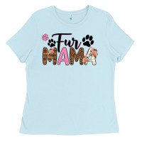 Baby Blue fur mama Ladies Tee - texasbilliewilder