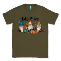 Army Green Fall Vibes Gnomes Classic Tee - RanaPortraitStore
