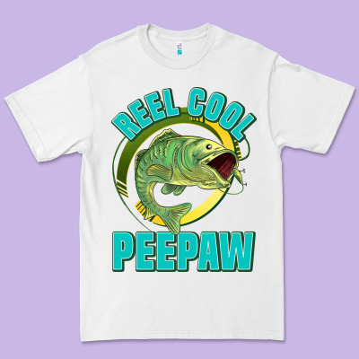 Reel Cool Peepaw Premium Tee Designed By Jasminsmagicworld