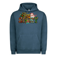 Pigment Midnight Navy true story jesus and mary wıth santa Urban Hoodie - AdoDesignShop
