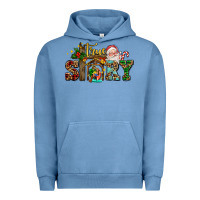 Pigment Pebble Blue true story jesus and mary wıth santa Urban Hoodie - AdoDesignShop