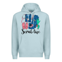 Blue Mist Scrub Life Nurse Premium Hoodie - LillyAllenDesigns