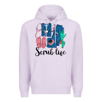 Lilac Scrub Life Nurse Premium Hoodie - LillyAllenDesigns