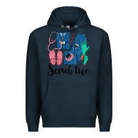 Navy Scrub Life Nurse Premium Hoodie - LillyAllenDesigns