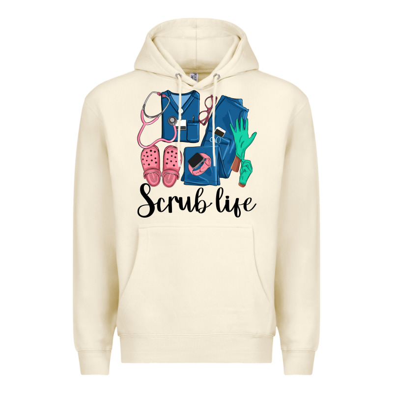 Scrub Life Nurse Premium Hoodie by LillyAllenDesigns | Teevron
