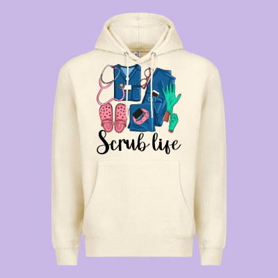 Scrub Life Nurse Premium Hoodie Designed By Lillyallendesigns