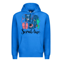 True Royal Scrub Life Nurse Premium Hoodie - LillyAllenDesigns
