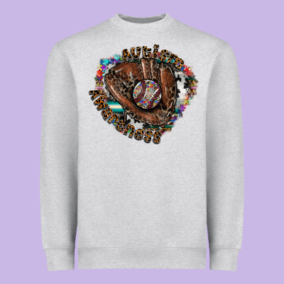 Autism Awareness Baseball Heavyweight Sweatshirt Designed By Cowhidedigitalart