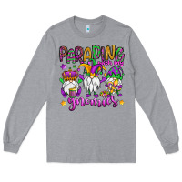 Heather Grey parading with my gnomies Long Sleeve Tee - OliviaCreatesArt