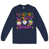 Navy parading with my gnomies Long Sleeve Tee - OliviaCreatesArt