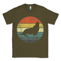 Army Green Seal Lover Gifts Retro Vintage Sea Lion Animal Silhouette Classic Tee - trangStudio