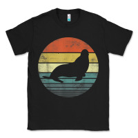 Black Seal Lover Gifts Retro Vintage Sea Lion Animal Silhouette Classic Tee - trangStudio