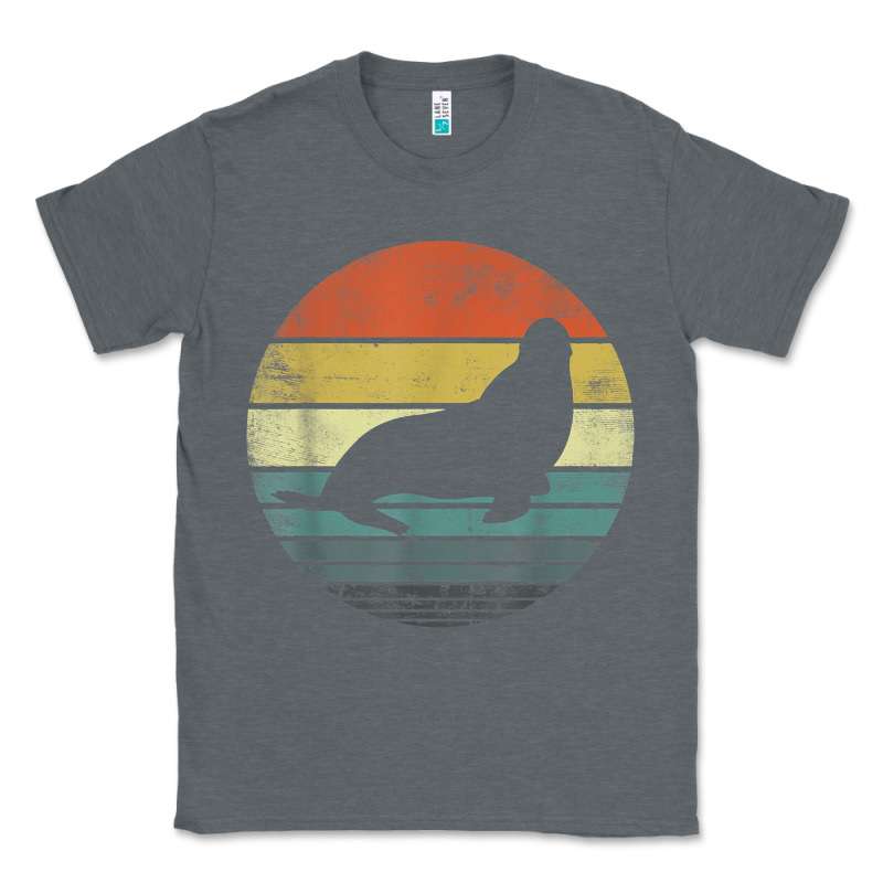 Seal Lover Gifts Retro Vintage Sea Lion Animal Silhouette Classic Tee by trangStudio | Teevron
