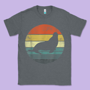 Seal Lover Gifts Retro Vintage Sea Lion Animal Silhouette Classic Tee Designed By Trangstudio