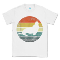 White Seal Lover Gifts Retro Vintage Sea Lion Animal Silhouette Classic Tee - trangStudio