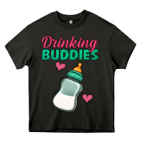 Asphalt drinking buddies baby bottle Heavy Core Tee - Jasminsmagicworld