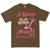 A Queen Was Born In August 1965 Happy Birthday To Me 55 Years Old Premium Tee | Teevron