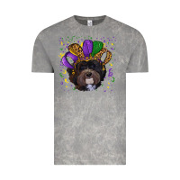 Cloud Rock Mardi Gras Havanese Dog with Hat Vintage Tee - RanaPortraitStore
