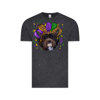 Mardi Gras Havanese Dog With Hat Vintage Tee | Teevron