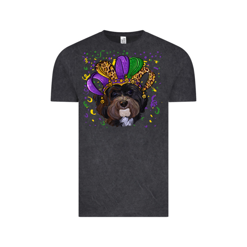 Mardi Gras Havanese Dog With Hat Vintage Tee by RanaPortraitStore | Teevron